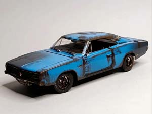 DODGE CHARGER- (1969) BLUE (RAT LOOK STYLING) 1:18