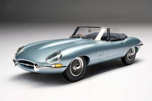JAGUAR E-TYPE ROADSTER 1955 LIGHT BLUE / ЯГУАР Е-ТАЙП РОДСТЕР СВЕТЛО-ГОЛУБОЙ
