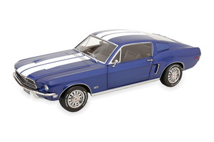 FORD MUSTANG GT FASTBACK 1968 BLUEMETALLIC WHITE