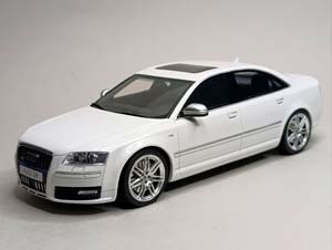 AUDI S8 D3 WHITE 2008 A8 OTTOMOBILE 1:18