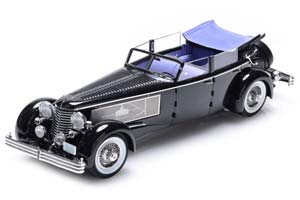 DUESENBERG SJ TOWN CAR CHASSIS 2405 BY ROLLSON FOR MR. RUDOLF BAUER 1937 FULLY OPEN ЧЕРНЫЙ