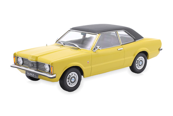 FORD TAUNUS L SALOON WITH VINYL ROOF 1971 YELLOW FLATBLACK