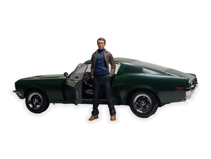 FORD MUSTANG GT FASTBACK BULLIT 1968 + ФИГУРКА 1:12