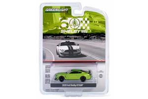 FORD SHELBY GT350R "SHELBY 60 YEARS SINCE 1962" 2020 GREEN/BLACK STRIPES (ДЛИНА МОДЕЛИ 6-10 СМ)