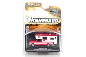 FORD F-250 LONG BED WINNEBAGO CAMPER 1995 BRIGHT RED/OXFORD WHITE (ДЛИНА МОДЕЛИ 6-10 СМ)
