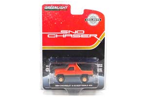 CHEVROLET K-10 SCOTTSDALE 4X4 ПИКАП "SNO CHASER" (ЗАГРЯЗНЕННАЯ ВЕРСИЯ) 1984 RED (ДЛИНА МОДЕЛИ 6-10 СМ)