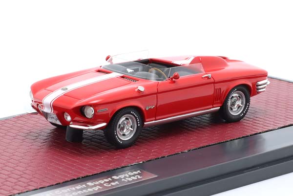 CHEVROLET CORVAIR SUPER SPYDER CONCEPT CAR 1962 RED WHITE