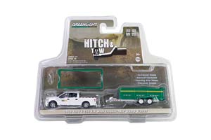 FORD F-150 SUPERCREW ПИКАП "WASTE MANAGEMENT" С ПРИЦЕПОМ-САМОСВАЛОМ 2018 WHITE (ДЛИНА ПРИМЕРНО 15 СМ)