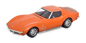 CHEVROLET CORVETTE C3 WITH REMOVABLE ROOF PARTS AND SIDE PIPES 1972 ORANGE METALLIC