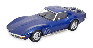 CHEVROLET CORVETTE C3 WITH REMOVABLE ROOF PARTS AND SIDE PIPES 1972 BLUE METALLIC