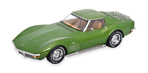 CHEVROLET CORVETTE C3 WITH REMOVABLE ROOF PARTS AND SIDE PIPES 1972 LIGHT-GREEN METALLIC