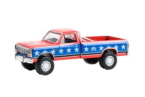DODGE RAM D-250 ПИКАП "RHETTA WHITE & BLUE" 1985 (ДЛИНА МОДЕЛИ 6-10 СМ)