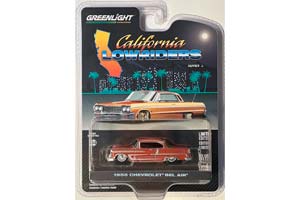 CHEVROLET BEL AIR 1955 RED/SILVER (ДЛИНА МОДЕЛИ 6-10 СМ)