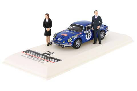 ALPINE RENAULT A110 1800S #18 "ALPINE RENAULT" ANDRUET/"BICHE" ПОБЕДИТЕЛЬ RALLY MONTE CARLO (С 2 ФИГУРКАМИ) 1973