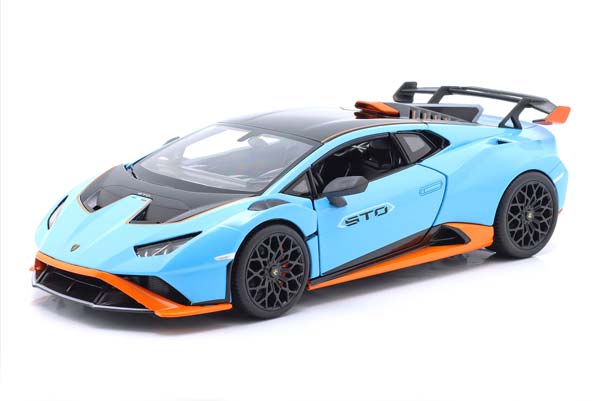 LAMBORGHINI HURACAN STO 2023 LIGHTBLUE ORANGE BLACK