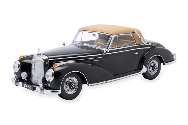 MERCEDES W188 300 SC CONVERTIBLE WITH SOFTTOP 1967 BLACK / МЕРСЕДЕС 300 КАБРИОЛЕТ ЧЕРНЫЙ