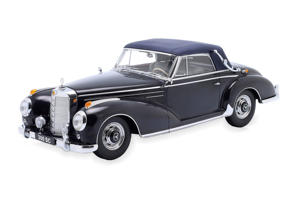 MERCEDES W188 300 SC CONVERTIBLE WITH SOFTTOP 1967 DARK BLUE / МЕРСЕДЕС 300 КАБРИОЛЕТ СИНИЙ