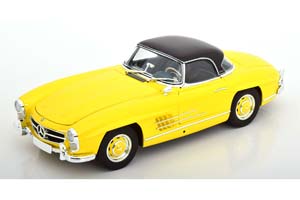 MERCEDES 300 SL ROADSTER WITH REMOVABLE HARDTOP 1957 YELLOW BLACK