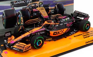 MCLAREN F1 MCL36 MERCEDES TEAM MCLAREN N3 5TH SINGAPORE GP 2022 DANIEL RICCIARDO, ORANGE BLACK FUCSIA