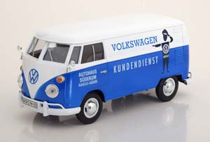VW BULLI T1 KASTENWAGEN VOLKSWAGEN CUSTOMER SERVICE WHITE BLUE