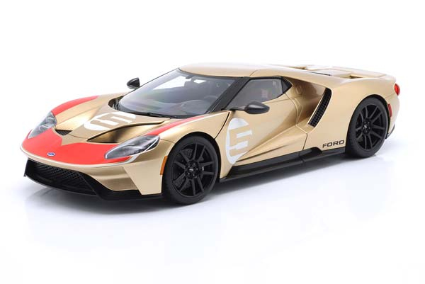 FORD GT 64 HERITAGE EDITION HOLMAN MOODY 2022 GOLDEN RED WHITE