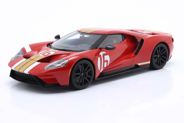 FORD GT 64 HERITAGE EDITION ALAN MANN 2022 RED GOLDEN