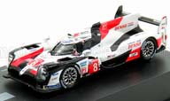 TOYOTA TS050 HYBRID TEAM TOYOTA GAZOO RACING N 8 WINNER 24H LE MANS (2019) S.BUEMI - K.NAKAJIMA - F.ALONSO, WHITE RED BLACK (ДЛИНА МОДЕЛИ 3-5 СМ)