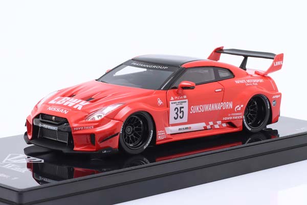 NISSAN 35 GT-RR VER.1 LIBERTY WALK LIGHTRED BLACK / НИССАН