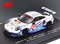 PORSCHE 911 991-2 RSR 4.0L TEAM PROJECT 1 N56 24H LE MANS (2020) M.CAIROLI - E.PERFETTI - L.TEN VOORDE, WHITE LIGHT BLUE (ДЛИНА МОДЕЛИ 3-5 СМ)