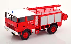 BERLIET GDB 4X4 SERVICE DINCENDIE FIRE ENGINE FRANCE RED WHITE SILVER