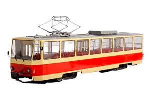 TATRA-T6B5 MOSCOW TRAM (USSR RUSSIAN) 1983-1998 RED/YELLOW