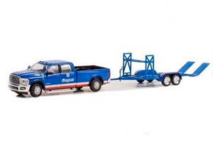 RAM 2500 LARAMIE WITH TANDEM CAR TRAILER "MOPAR" (2020) (ДЛИНА ПРИМЕРНО 15 СМ)