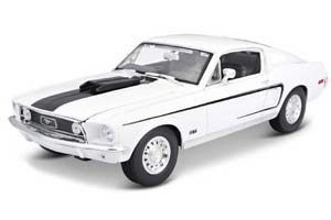 FORD MUSTANG GT COBRA JET 1968 WHITE / ФОРД МУСТАНГ ГТ КОБРА БЕЛЫЙ
