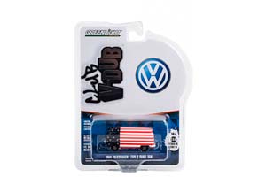 VW VOLKSWAGEN T2 PANEL VAN "AMERICAN FLAG" (1964) (ДЛИНА МОДЕЛИ 6-10 СМ)