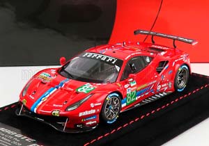 FERRARI 488 GTE EVO 3.9L TURBO V8 TEAM RISI N 82 LMGTE PRO CLASS 24H LE MANS (2020) S.BOURDAIS - J.GOUNON - O.PLA, RED