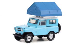 NISSAN PATROL 4X4 60 SERIES С ПАЛАТКОЙ 1969 LIGHT BLUE/WHITE (ДЛИНА МОДЕЛИ 6-10 СМ)