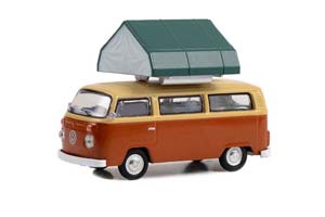 VW T2 С ПАЛАТКОЙ 1978 PANAMA BROWN/DAKOTA BEIGE (ДЛИНА МОДЕЛИ 6-10 СМ)