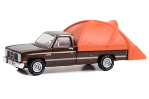 GMC SIERRA CLASSIC 1500 С ПАЛАТКОЙ 1986 DARK BROWN METALLIC (ДЛИНА МОДЕЛИ 6-10 СМ)