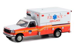 FORD F-350 VAN AMBULANCE "FIRE DEPARTMENT CITY OF NEW YORK" (FDNY) 1994 (ДЛИНА МОДЕЛИ 6-10 СМ)