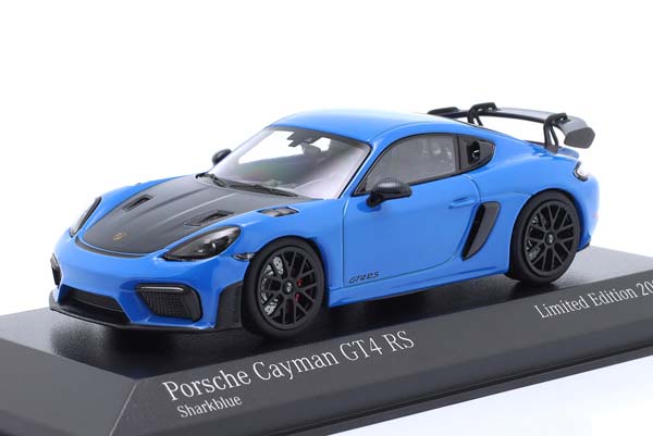 PORSCHE CAYMAN GT4 RS (982) WITH BLACK RIMS 2021 BLUE BLACK