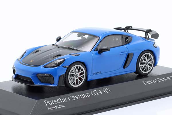 PORSCHE CAYMAN GT4 RS (982) WITH SILVER RIMS 2021 BLUE BLACK