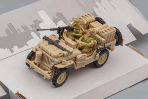 JEEP WILLYS 1/4 TON MILITARY VEHICLE WITH 2 SOLDIERS