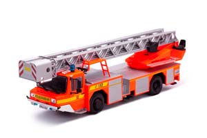 IVECO MAGIRUS DLK 23-12 WITH TURNTABLE LADDER FIRE DEPARTMENT LAM ORANGE RED
