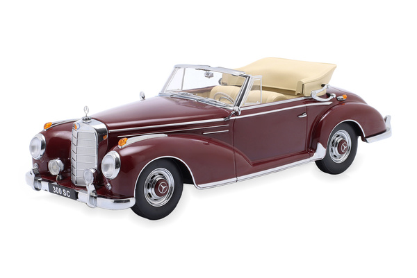 MERCEDES 300 SC W188 CONVERTIBLE 1957 DARK RED