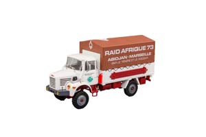 BERLIET L64 CAISSE BÂCHÉE RAID AFRIQUE 1973 БОРТОВОЙ С ТЕНТОМ, БЕЛЫЙ С КОРИЧНЕВЫМ