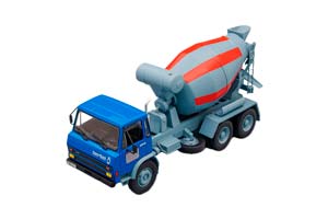 BERLIET GRH 230 6X4 BETONIERA TANKER CEMENT MIXER TRUCK 3-ASSI 1959 - MOVIMENTO TERRA, BLUE GREY RED