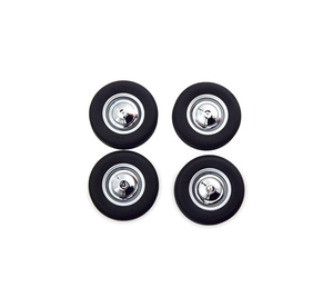 КОЛЕСА ДЛЯ МАСШТАБНОЙ МОДЕЛИ FIAT 500 TYRES AND RIMS-SET BLACK