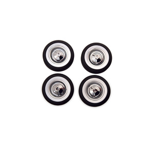 КОЛЕСА ДЛЯ МАСШТАБНОЙ МОДЕЛИ FIAT 500 TYRES AND RIMS-SET WHITE BLACK