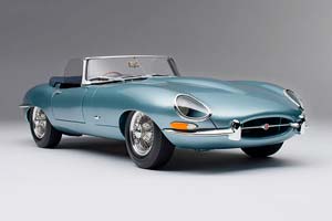 JAGUAR E-TYPE ROADSTER 1961 LIGHT BLUE
