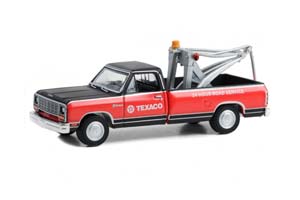 DODGE RAM D-100 ROYAL SE ЭВАКУАТОР "TEXACO" 1983 RED/BLACK (ДЛИНА МОДЕЛИ 6-10 СМ)